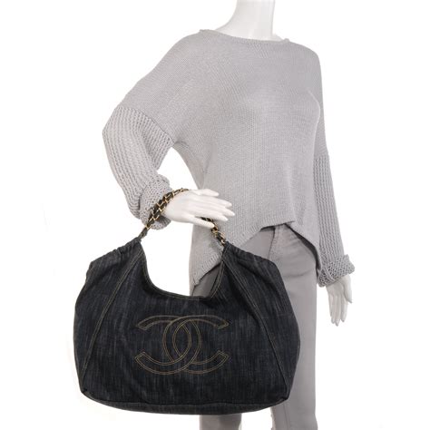 CHANEL Denim Coco Cabas Tote 64055 